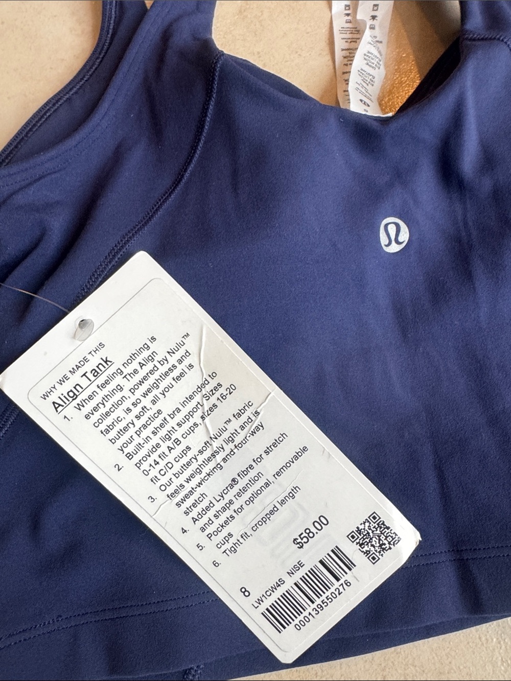 Women’s Navy Align tank - Picture 4 of 4